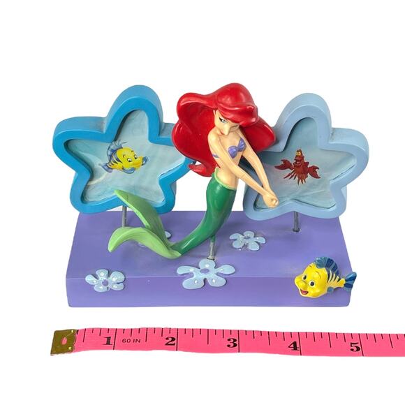 Disney Princess ARIEL PHOTO FRAME FIGURINE 5" Sebastian Lobster Flounder Fish - Picture 7 of 8